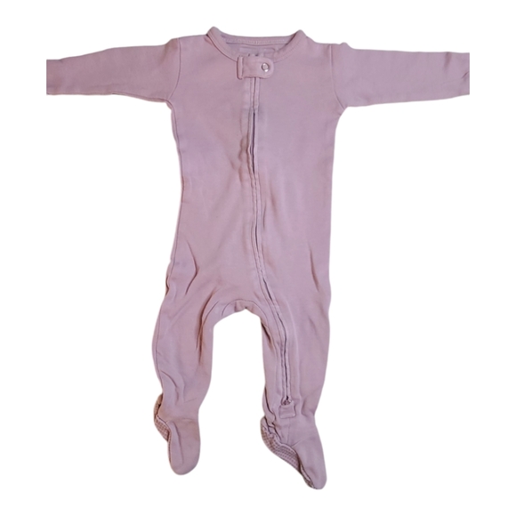 L'ovedbaby organic zipper footie white & lavender | Snap Footie Eggplant-Stone - Picture 11 of 16